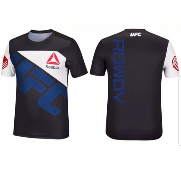 reebok ufc t shirt womens gold